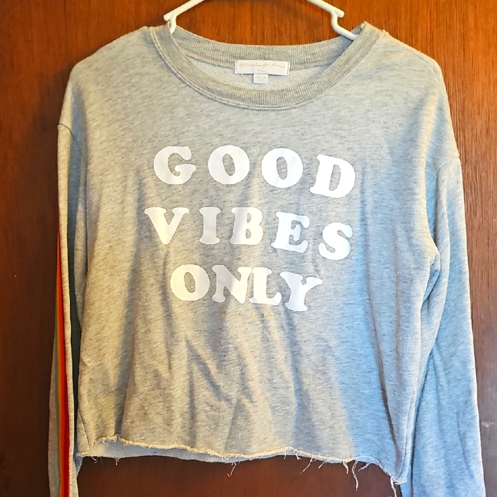 Gray 'Good Vibes Only' Sweatshirt